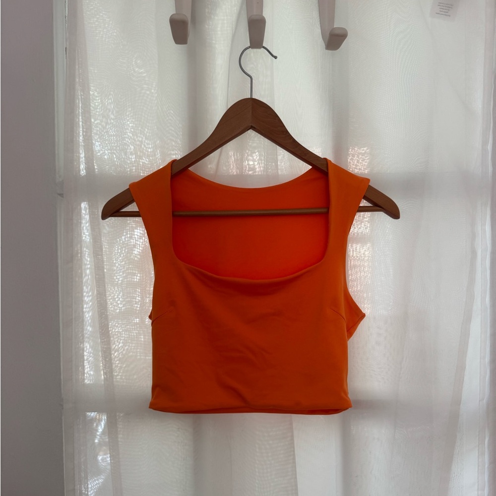 Bright Orange Cropped Tank